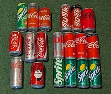 INTERNATIONAL FOREIGN SLIM SKINNY SODA CAN COLLECTION - COCA-COLA COKE SPRITE picture