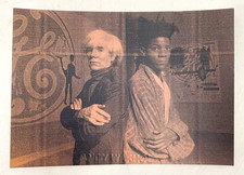 Warhol Basquiat Portrait Sepia Unframed Photograph Print Signed Stamped 3.5x2.5 picture