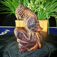 1.1LB natural crystal  Stunning Tiger's Eye Parrot Carving For Bird Lovers picture