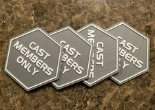 Retro Epcot Future World Cast Members Only Sign Inspired Drink Coaster Set of 4  picture