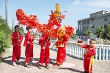 5.5m for 6 Kids Chinese Culture Red dragon dance costume dragon silk No poles 01 picture
