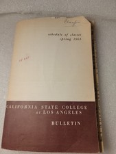 1965 California State College at Los Angeles Spring Schedule of Classes Bulletin picture