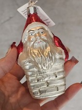 Vintage Christopher Radko Santa In The Chimney Xmas Ornament NWT AB picture