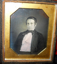 1/6th Size Daguerreotype of younger man in a half case picture