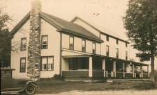 Old Vintage Real Photo Postcard RPPC WHOLE HOUSE FORD MODEL CLASSIC CAR DEFENDER picture