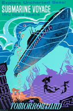  1959 Disneyland 11 x 17 Submarine Voyage Tomorrowland Ride Poster picture