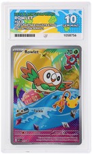 Ace Perfect 10 Rowlet 043 First Partner Illustration Promo Gem Mint Pokemon picture