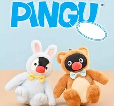 Pingu Penguin Bear Rabbit Series Small Plush Doll Backpack Charm Keychain Gift picture
