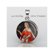 Saint Adelaide 925 Sterling Silver Christian Medal picture