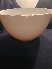 Lenox Scalloped Special Embossed Rose Small Bowl With Gold Trim picture
