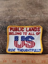 Vintage Public Lands Belong To All Of Us Sew On Patch  picture
