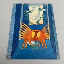 Surreal Psychedelic Crab - 1975 Vintage Jean-Michel Folon Magazine Art picture