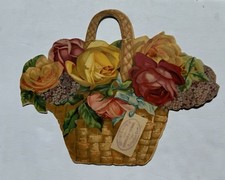 BIG Antique Die Cut Trade Card G Connor Book Stationary Store Bridgeport CT VTC picture