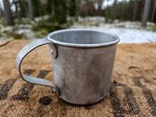 EARLY POSTWAR ORIGINAL SOVIET ALUMINIUM MUG RELIC from KURLAND picture