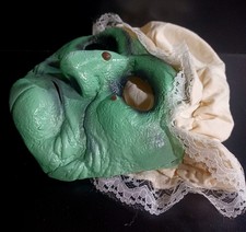 Vintage Fun World Div Mask Green Witch Grandma Halloween Scary Fast Shipping picture