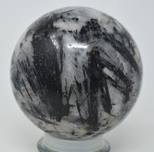 Large Tourmaline and Quartz Sphere 157 mm 12 lb 7.4 oz picture