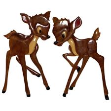 2 Vintage Deer,Fawns, Wood Cut Wall Hangings Bambi Deer Hand Made Adorable 6x10” picture