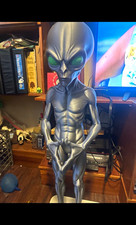 3 ft tall Gray Alien Figure perfect for man cave , garage , or businesses  picture