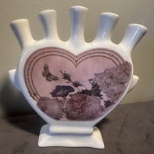 Leart USA Vintage Five Finger Mini Bud Vase Tulip Design Number 305A 3.25x4.25” picture