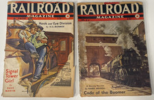 Vintage Railroad Magazine Lot May June 1940 Train Pulp Stories Reader Copy picture