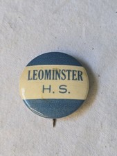 Vintage 1930's Leominister High School  Pinback Button Leominister MA  picture