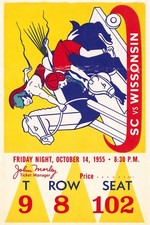 🎉 SC vs Wisconsin Sports Event Poster - 1955 Vintage Style - 24x36” Premium picture