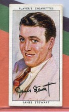 1938 JOHN PLAYER FILM STARS 3RD SERIES TOBACCO CARD #45 JAMES STEWART picture