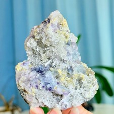 271G Rare Transparent Purple Cubic Fluorite with Clear Crystal Mineral Sample picture
