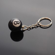 Pool 8 Ball Billiards Charm Keychain Pendant Cool Player Gift picture