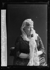 Photo:Olive Logan Portrait Victorian Woman Lace Veil c1873-1890 picture