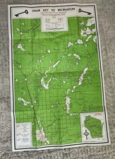 1948 Rice Lake Vacation Wisconsin Brochure Travel Map Tourist Jefferson Stamp picture