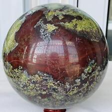 Natural dragon blood stone quartz sphere crystal ball reiki healing 5300G picture