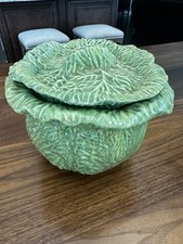 L👀K Vintage Cabbage Cookie Jar/Canister/Serving Dish 1972 Oscar the Grouch-ish picture