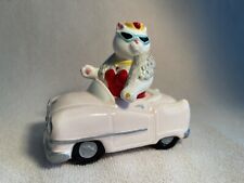 Vintage 1987 Glamour Kitty Pink Cadillac Antropomorphic Salt Pepper Shakers picture