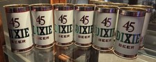 Dixie 45 Beer. Six Pack 10oz Cans, Empty, No Tops. Great Condition picture