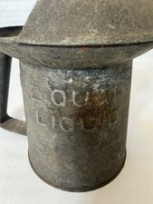 Antique Eagle 1 Quart Oil Can Flexible Spout Vintage Industrial Garage Oiler picture