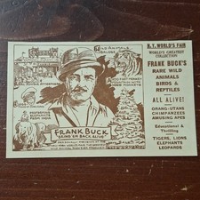 Frank Buck's Jungleland Card 1940 1939-40 New York World's Fair picture