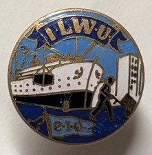 1930s ILWU Longshoreman's Union Enameled Pin Brunt - S.F. Maker - SB picture