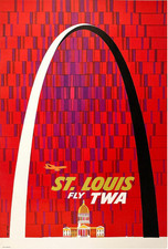 TWA Vintage St. Louis Poster picture