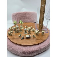 Precious Moments Mini Nativity Scene Hand Painted Pewter Vintage 1989 Enesco picture