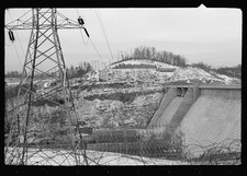 Photo:Norris Dam Tennessee 1942 Hydroelectric Dam Power Lines Snow Scene picture