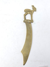 Art Deco French Bronze Letter Opener Stylized Deer Fawn Signed G Garreau 10