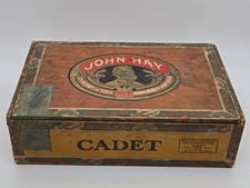 Vintage 1936 Patriotic John Hay Cadet Cigar Box Reading PA Factory 8.5