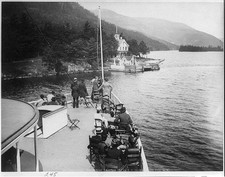 Photo:Lake George NY French Point Boat Landing Tourists Mountains c1889 picture