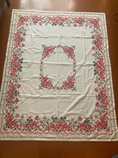 Ukrainian national vintage embroidered tablecloth veil 1940-1950 Ukraine picture