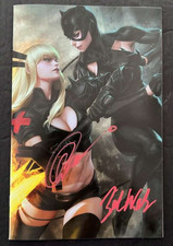DEADPOOL BATMAN #1 1:100 ARTGERM VIRGIN 2X SIGNED GREG CAPULLO/ZEB WELLS COA NM picture
