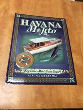Vintage Havana Mojito Tin Metal Sign 16