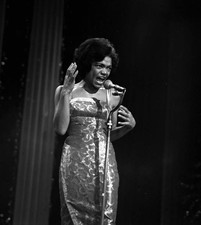 London England Singer actress Eartha Kitt pictured performing ATVs- Old Photo picture