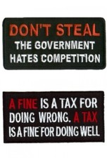 Don't Steal Gov. & A Fine-A Tax Motorcycle Funny Biker Jacket/Vest Patch HD Ride picture