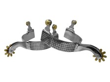 Showman Men's Stainless Steel Rasp Spurs picture